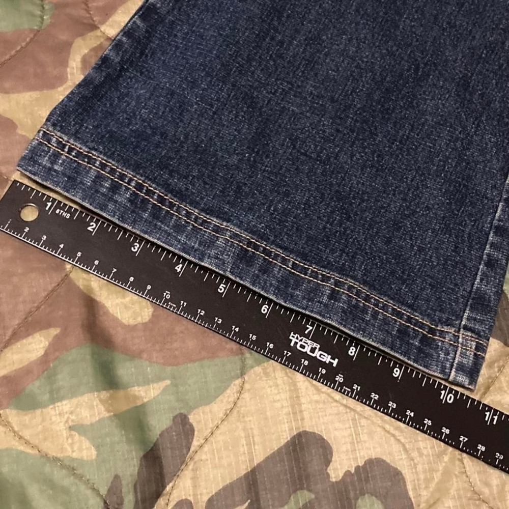 Union Bay carpenter flare jeans stretch vintage y2k contrast stitch women's 7/30 - Picture 6 of 8